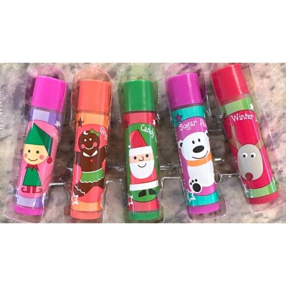 Vintage Bonne Bell Lip Smacker Season's Favorites Lip Balm Set 6 ct w/Zip Pouch - Picture 2 of 9